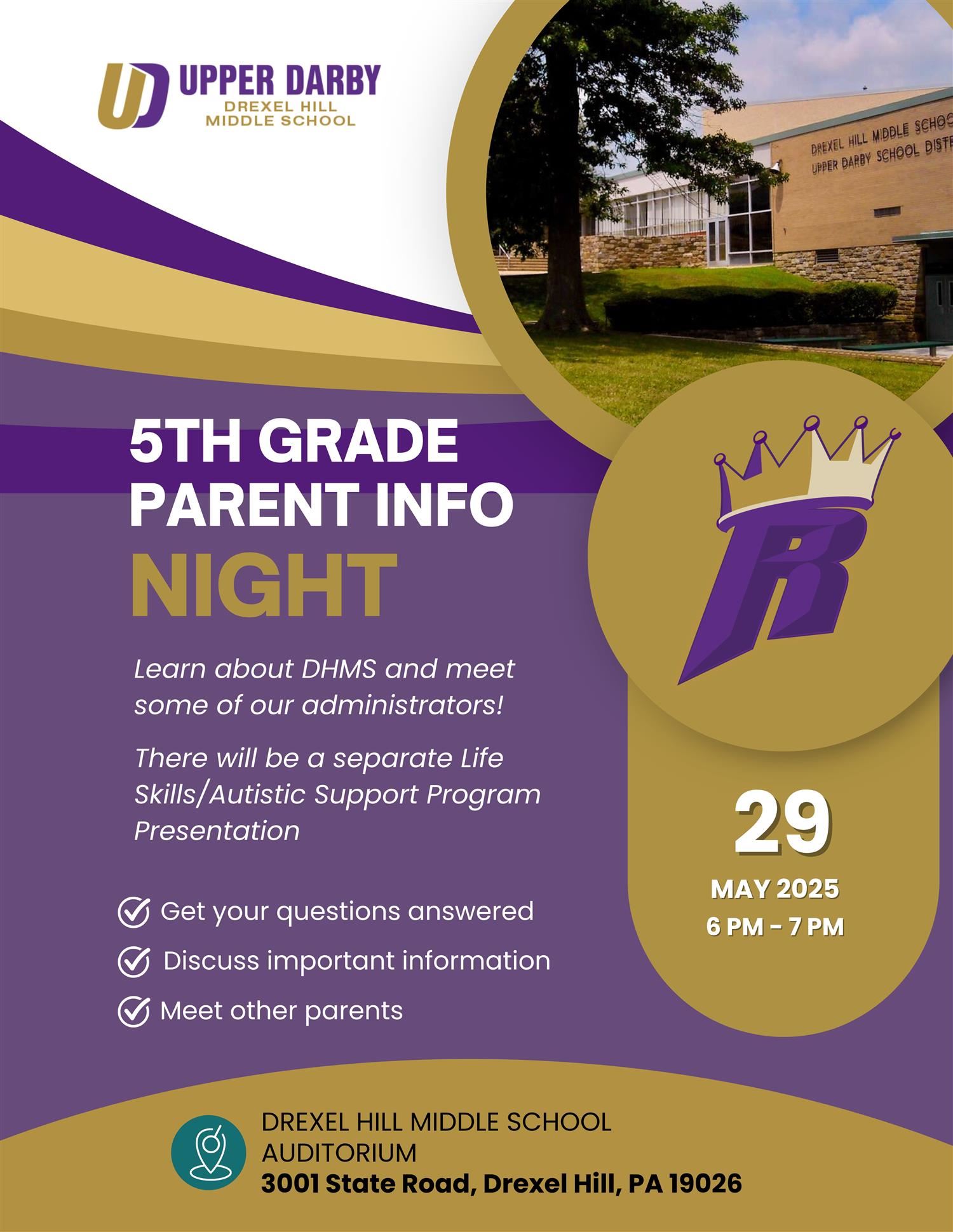 Parent Night: May 29th